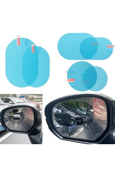 Choice White Car Rearview Mirror Film Side Window Rainproof Clear Film 2pcs Anti Fog Window Mirror Protecti