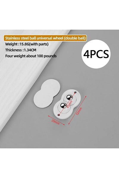 Choice Steel Ball 4pcs 4pcs Adhesive Non Perforated Universal Wheel Furniture Base Roller Ball Type Casters