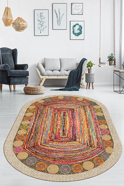 G&C HOME Dijital Kaymaz Yıkanabilir Modern Renkli Mutfak Halısı Salon Halısı Yolluk