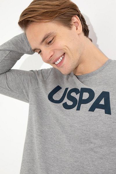 U.S. Polo Assn. Ανδρικό φούτερ Basic Grey Melange 1454251