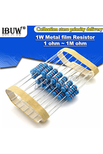 Choice1 20 قطعة 1 واط مقاومة فيلم معدنية 1٪ 1R ~ 1M 2R 10R 22R 47R 100R 330R ...