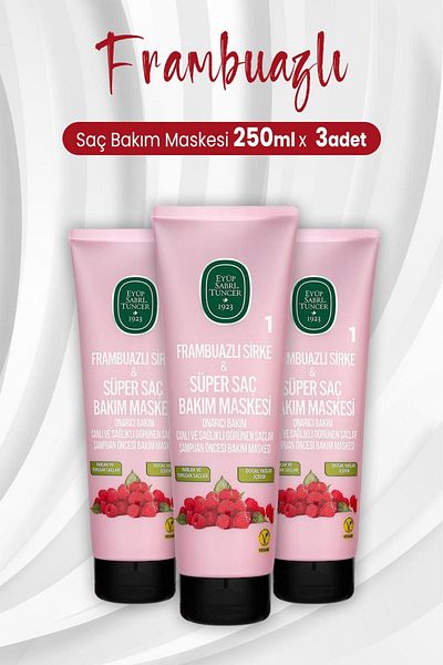 Eyüp Sabri Tuncer Raspberry Vinegar Hair Mask 3 X 250ml