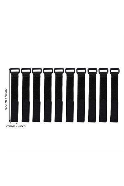 Choice 10pcs/set Reusable Fishing Rod Tie Holder Strap Suspenders Fastener Hook Loop Cable Cord Tie Belt...