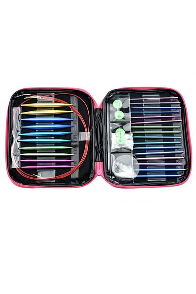 Choice A Aluminum Circular Knitting Needles Set Interchangeable Crochet Hooks Weaving Yarn Knitting Craft .