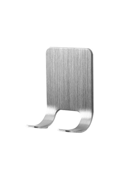 Choice 6x4.5x2.5 سم فضي، قطعتان من خطافات المناشف ذاتية اللصق المصنوعة من الف...