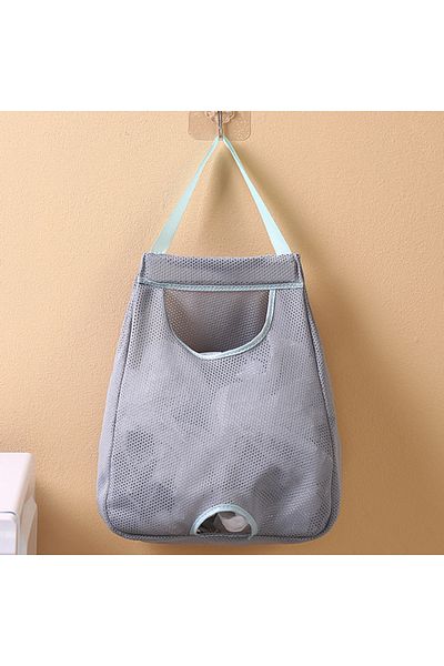 Choice grey L Garbage Bag Storage Box For Plastic Bag Wall Hanging Bag Washable Mesh Storage Bags Plastic B