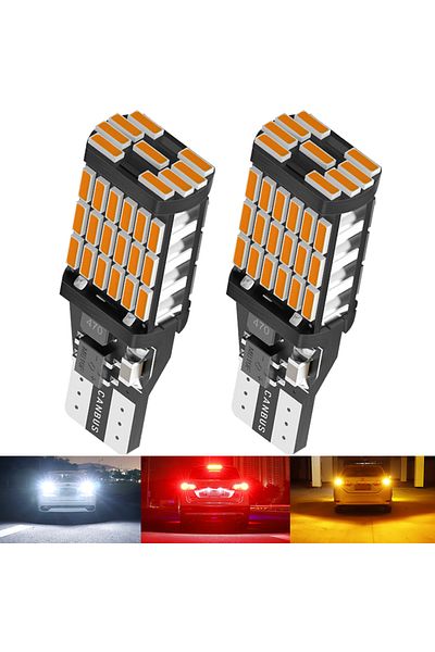 Choice T15 أبيض قطعتان T15 4014 45 رقاقة W16w مصباح احتياطي LED مصباح احتياطي لمبات Canbus بدون خطأ طاقة عالية