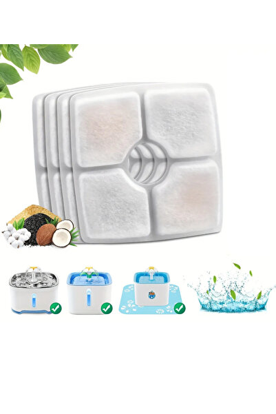 WINBEST Kedi ve Köpek Su Çeşmesi için Aktif Karbonlu 4 Adet Filtreler, Pet Çe...