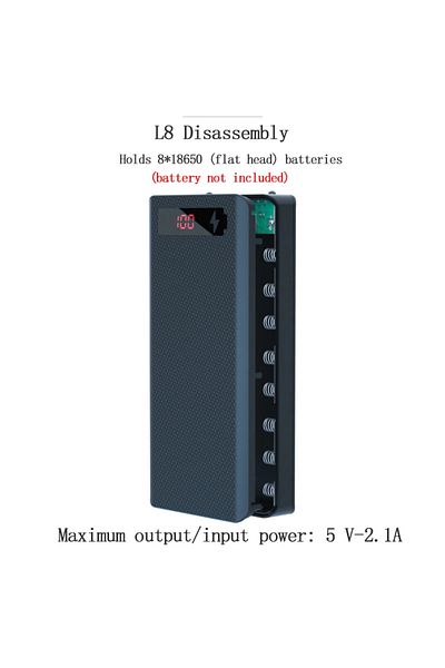 Choice غلاف أسود مزدوج USB Micro USB Type C لبنك الطاقة 5 فولت DIY Shell 18650 حامل بطارية قابل للفصل