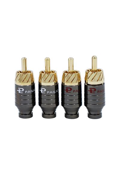 Choice Army Green 4pcs Luxury Soldering Rca Plug Jack Connector Speaker Audio Output/input Adapter Plug Gol