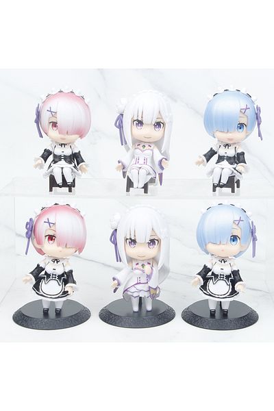Choice Pack By Bag 01 6pcs/set Re:life In A Different World From Zero Ram Rem Emilia Cute Figure Toys For