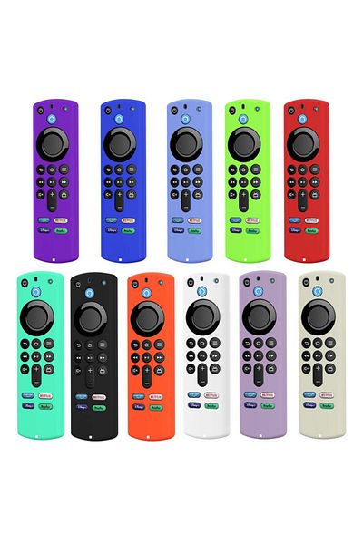 Choice غطاء حماية من السيليكون الأحمر المتوهج لجهاز التحكم عن بعد Fire Stick 4K MAX/ حافظة جهاز التحكم عن بعد Fire TV من الجيل الثالث متوهجة