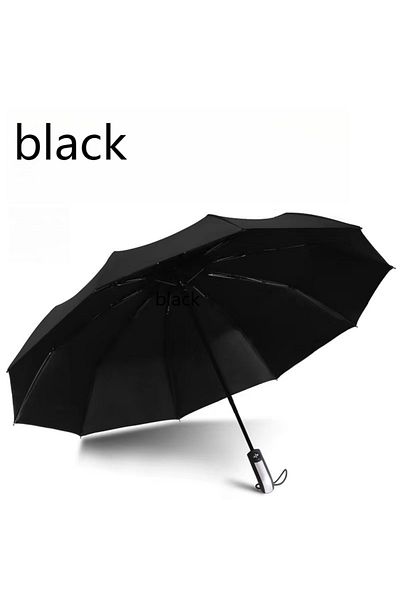 LISM NEW Automatic Folding Vinyl Umbrella, Ten-Bone Umbrella Is Strong, Windproof and Rainproof, Large...