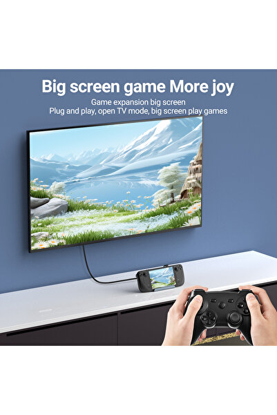 Choice موزع ألعاب USB-C رمادي فضائي بدقة 4K@60Hz مع قاعدة توصيل من النوع C مع منفذ HDMI بدقة 4K وشحن PD بقوة 100 وات ومنافذ USB2.0