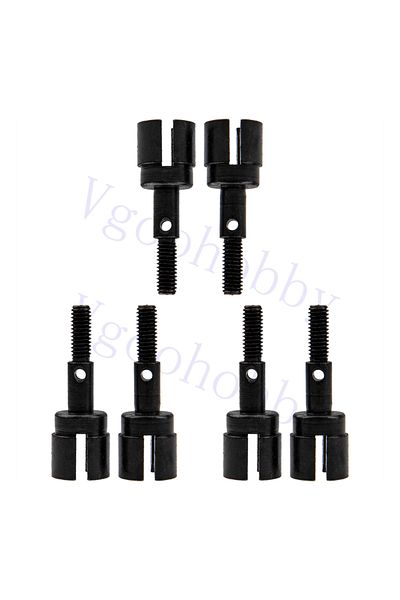 Choice 6Pack 02033 Metal Wheel Stub Axle Drive Axle Cup for HSP Redcat Exceed Volcano 94123 94111 1/10 R...