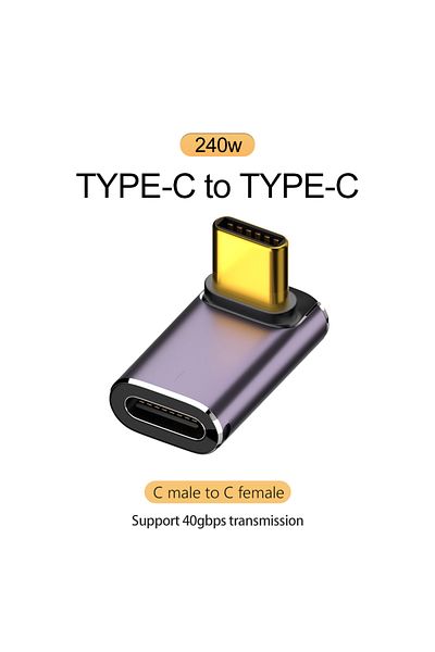 Choice محول OTG من النوع 4 Nnbili 5a Type-c بقدرة 240 وات للشحن السريع ومحول بيانات USB4.0 بسرعة 40 جيجابت في الثانية ويدعم دقة 8k و60 هرتز