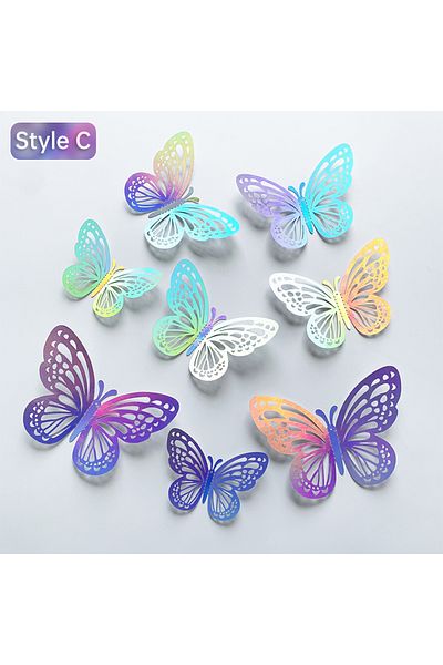 Choice Butterflyc 60pcs 60pcs/pack 3d Colorful Silver Butterflies Diy Wedding Festival Party Balloon Decora