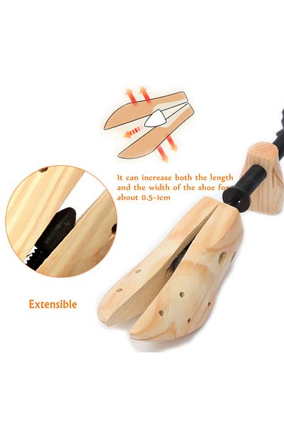 Choice Shoe Stretcher Wooden Shoes Tree Shaper Rack Pine Wood Shoe Tree Adjustable Flats Pumps Boots Exp...