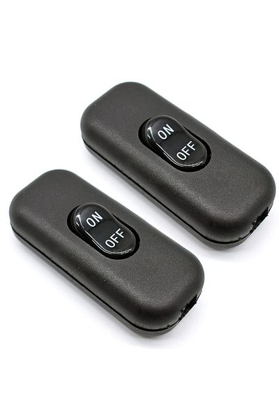 Choice 2pcs Black 2pcs Inline Cord Button Switch In Line Cord Appliance Switch 6a 250v Lamp Cord Rocker Swi