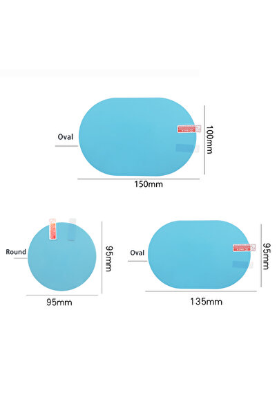 Choice WHITE Car Rearview Mirror Film Side Window Rainproof Clear Film 2Pcs Anti Fog Window Mirror Protecti