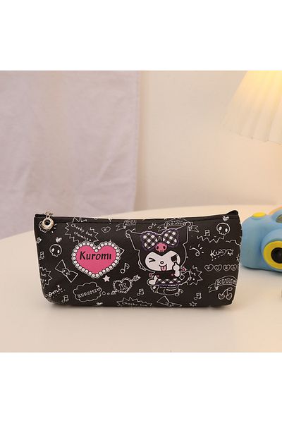 Choice F Sanrio Pencil Case Pu Waterproof Cinnamoroll Hello Kitty Kuromi Melody Cartoon Pen Bag Kindergart.