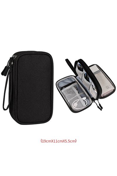 Choice Black Travel Eectronic Storage Bag Compartment Portable Electronic Accessories Multifunctional Prote