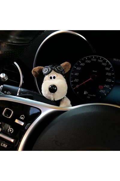 Choice Pilot Plush Puppy Clutch Decoration Car Wiper Turn Signal Switch Ornaments Kawaii Bowknot Dog Car Wi