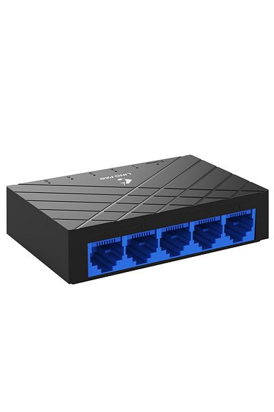 Choice موزع كابلات شبكة مراقبة Gigabit Switch S105g Lp-s105g ذو 5 منافذ بطول 1000 متر