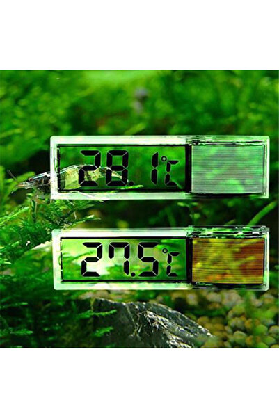 Choice ميزان حرارة حوض السمك المقاوم للماء فضي اللون، شاشة رقمية ثلاثية الأبع...