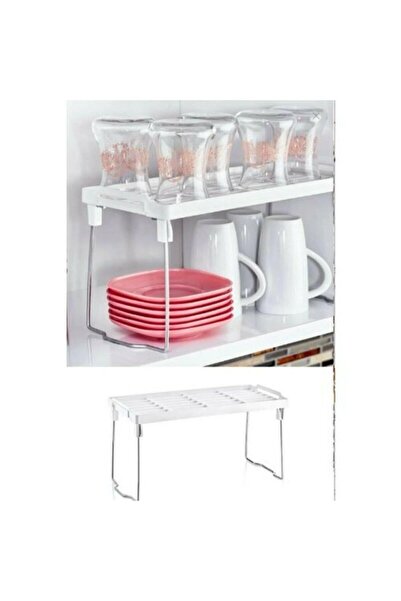 RAMDET Metal Ayaklı Tezgah Üstü Raf Organizer Düzenleyici Raf Dolap Içi Raf