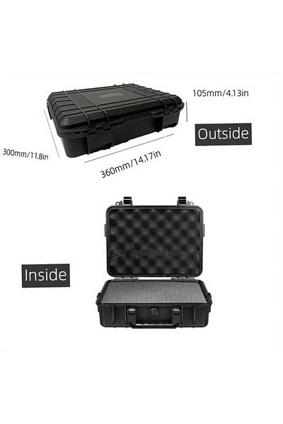 Choice 360x300x106mm Waterproof Hard Carry Case Bag Toolbox With Pre-cut Sponge Storage Box Safety Protecto