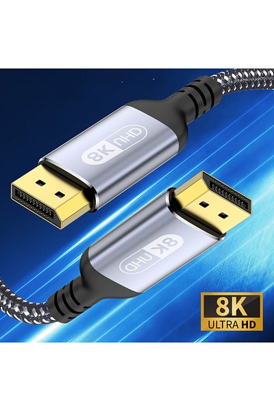 NIERBO 2m 8k Dp Cable displayport Cable 1.4 High Speed Display Port Cord 8k@60hz G-sync Freesync 4k@144hz