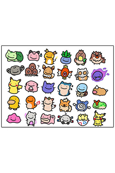 Choice بانداي 30 قطعة ملصقات وشم بوكيمون أصلية، ملصقات كرتونية مقاومة للماء، ...