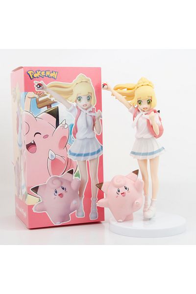 Choice With Box 01 Pokemon Lillie With Clefairy Anime Action Figure Toys 19cm