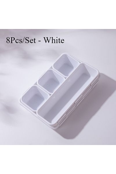 Choice Red 8pcs/set Adjustable Drawer Organizer Box Trays Make Up Cosmetics Sundries Divider Holder Kitchen