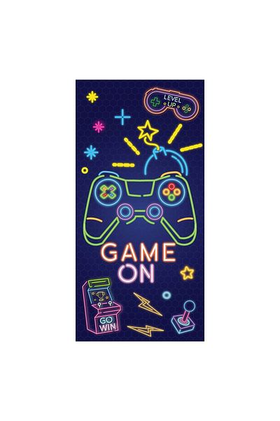 Choice 29x59inch Blue 1pc Quick Drying Microfiber Game Console Beach Towel - Soft, Absorbent, Lightweight,