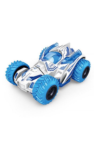 Choice Blue Stunt Spinning Toy Car.kids Pull Back Car For 3 Year Old Boy Girl And Toddler.up 360 Upright Ro