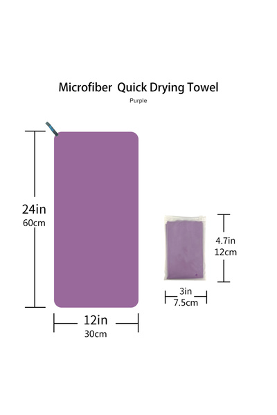 Choice 30x60cm Purple Mutao Microfiber Marine Animal Beach Towel Absorbent Quick Dry Soft Yoga Swimming Res