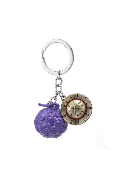 Choice A One Piece Metal Keychain Anime Luffy Ace Law Devil Fruit Keyring Pendant Key Holder Car Chaveiro .