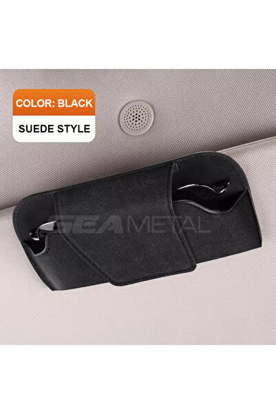 Choice حافظة نظارات سيارة من الجلد المدبوغ الأسود من BLALION، واقي شمس للسيارة، حامل نظارات من الجلد المدبوغ، مشبك نظارات شمسية للسيارة