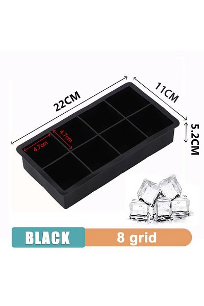Choice 1pcs 8grid 4/6/8/15/160 Grid Big Ice Tray Mold Giant Jumbo Large Food Grade Silicone Ice Cube Square