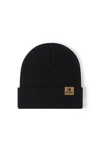 Choice Black Riding Hat Knit Cuffed Beanie For Men Women Winter Warm Knitted Beanie Hats For Skiing Outdoor