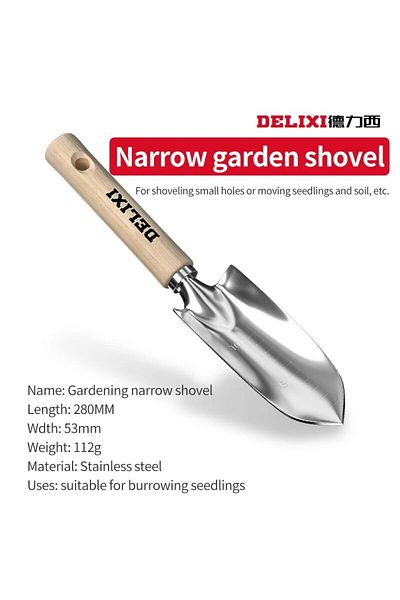 Choice Narrow Garden Shovel Garden Shovel Rake Spade Set Wooden Handle For Flowers Potted Outdoor Planting