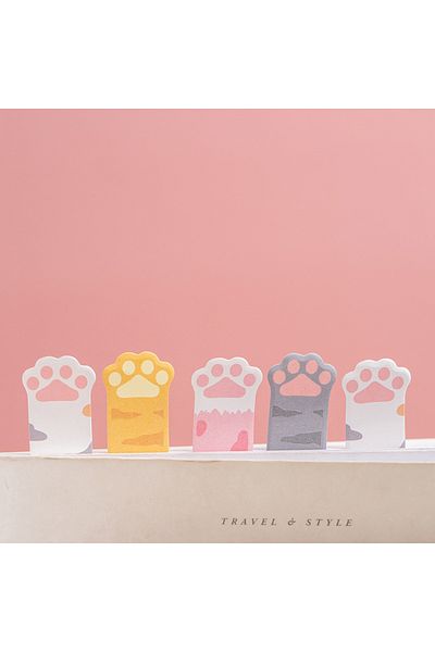 Lytwtw's Kawaii Stationery Cartoon Cat Paw Memo Pad Bookmark Flags Index Tab Sticky Notes Label Paper Stic...