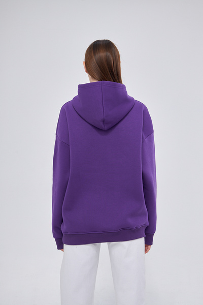 YÜKSEL IŞIK Унісекс-светр з капюшоном Basic - з каменним принтом, 100% бавовна