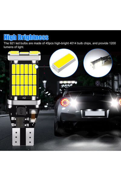 Choice 2 × مصباح إشارة T15 Led فائق السطوع W16W لمبات LED 912 921 لمصباح الرجوع للخلف أو ضوء وقوف السيارات الاحتياطي...