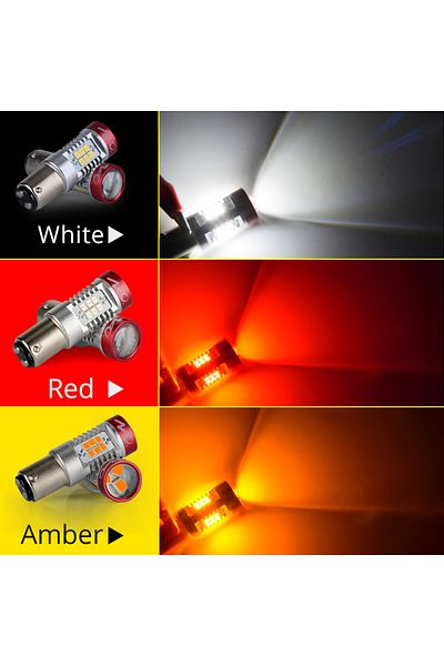Choice NAO P21W LED PY21W BA15S T20 W21/5W W5W T10 7443 لـ LADA DRL P21/5W 1300LM مصابيح السيارة لمبة 7440 ...