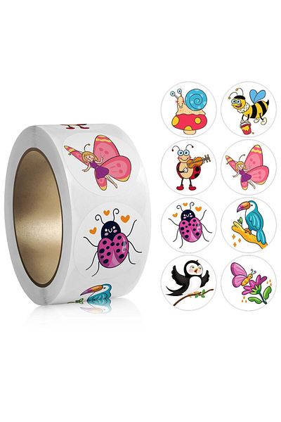 Choice 100pcs 100-500pcs Cartoon Animal Stickers Teacher Reward Stickers For Kids, Party Decoration Sticker