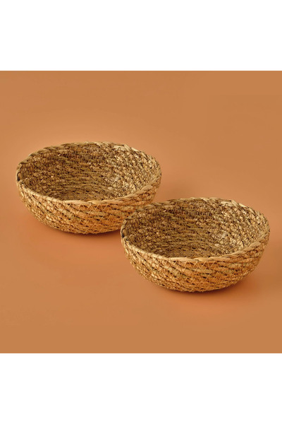 Bella Maison Carmen Wicker Basket Set of 2 Natural (15X4 cm)