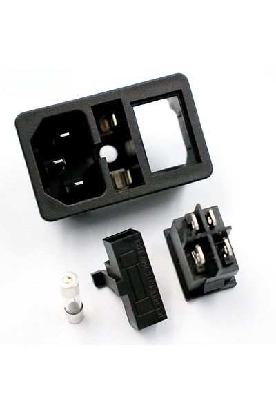 Choice With 10A Fuse! Red Rocker Switch Fused IEC320 C14 Inlet Power Socket Fuse Switch Connector Plug C...